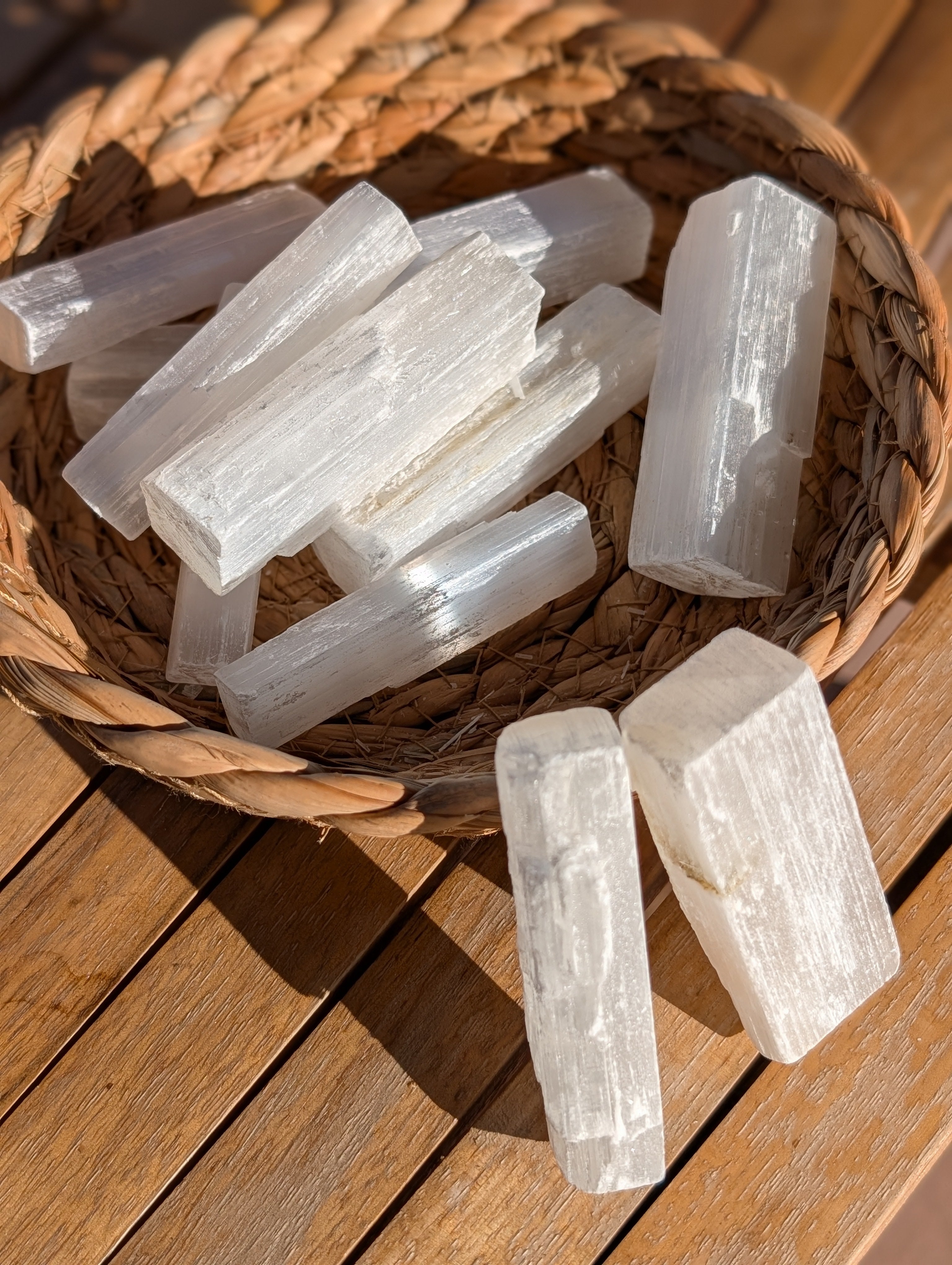 Selenite unpolished Rough Sticks 2" Long