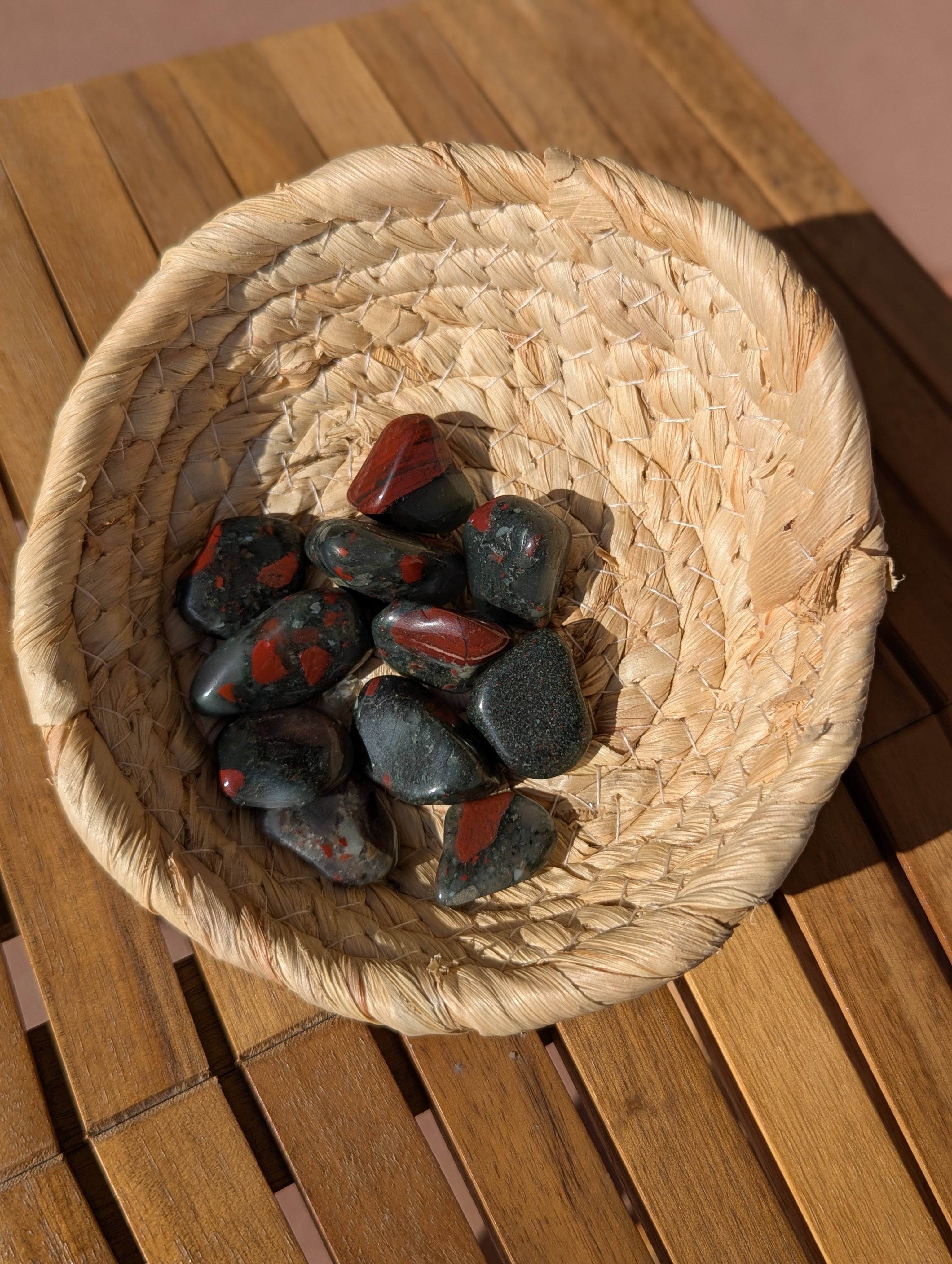 Bloodstone Tumbled Stones 1-1.50 Inch - AA Grade