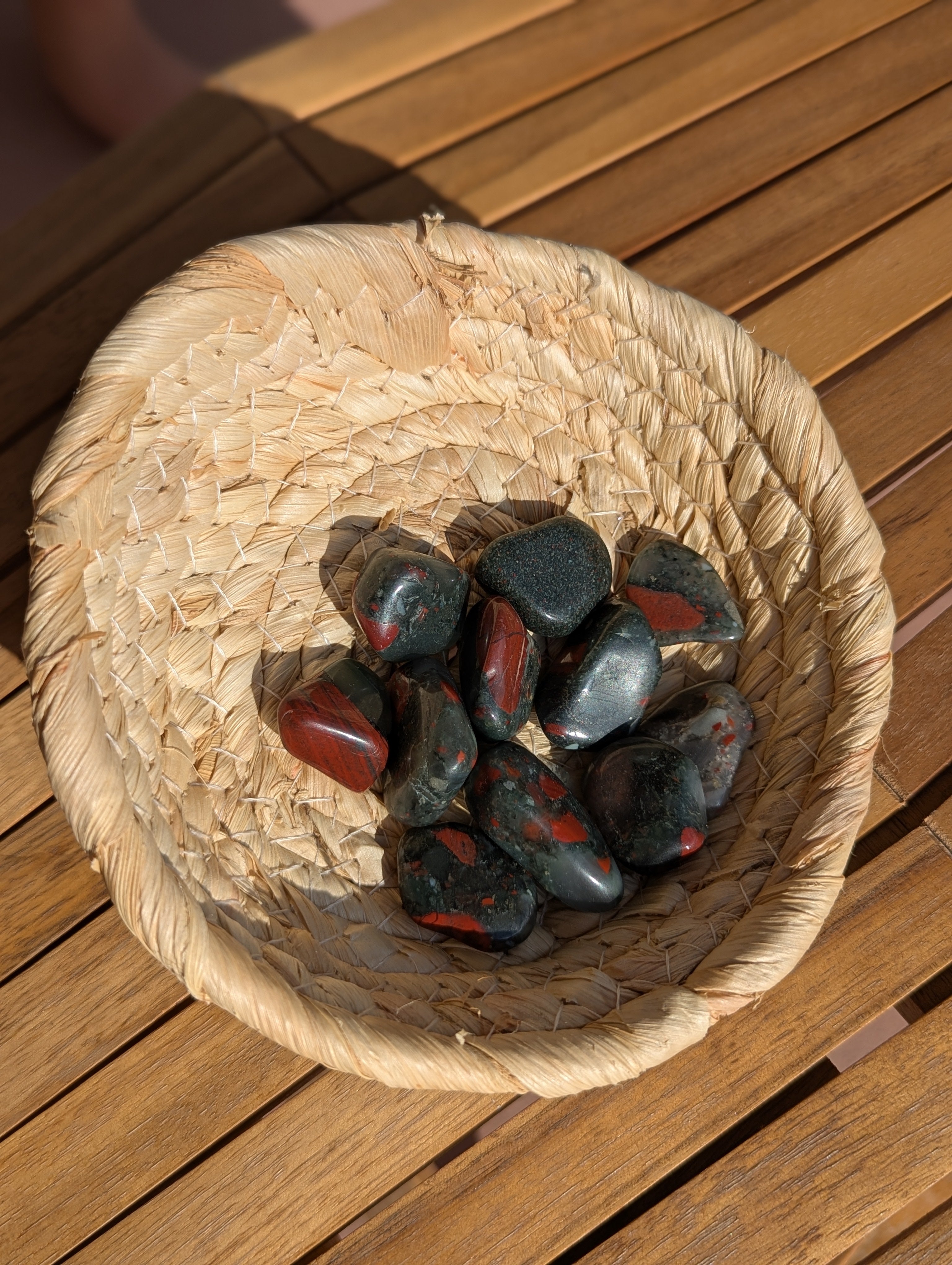 Bloodstone Tumbled Stones 1-1.50 Inch - AA Grade