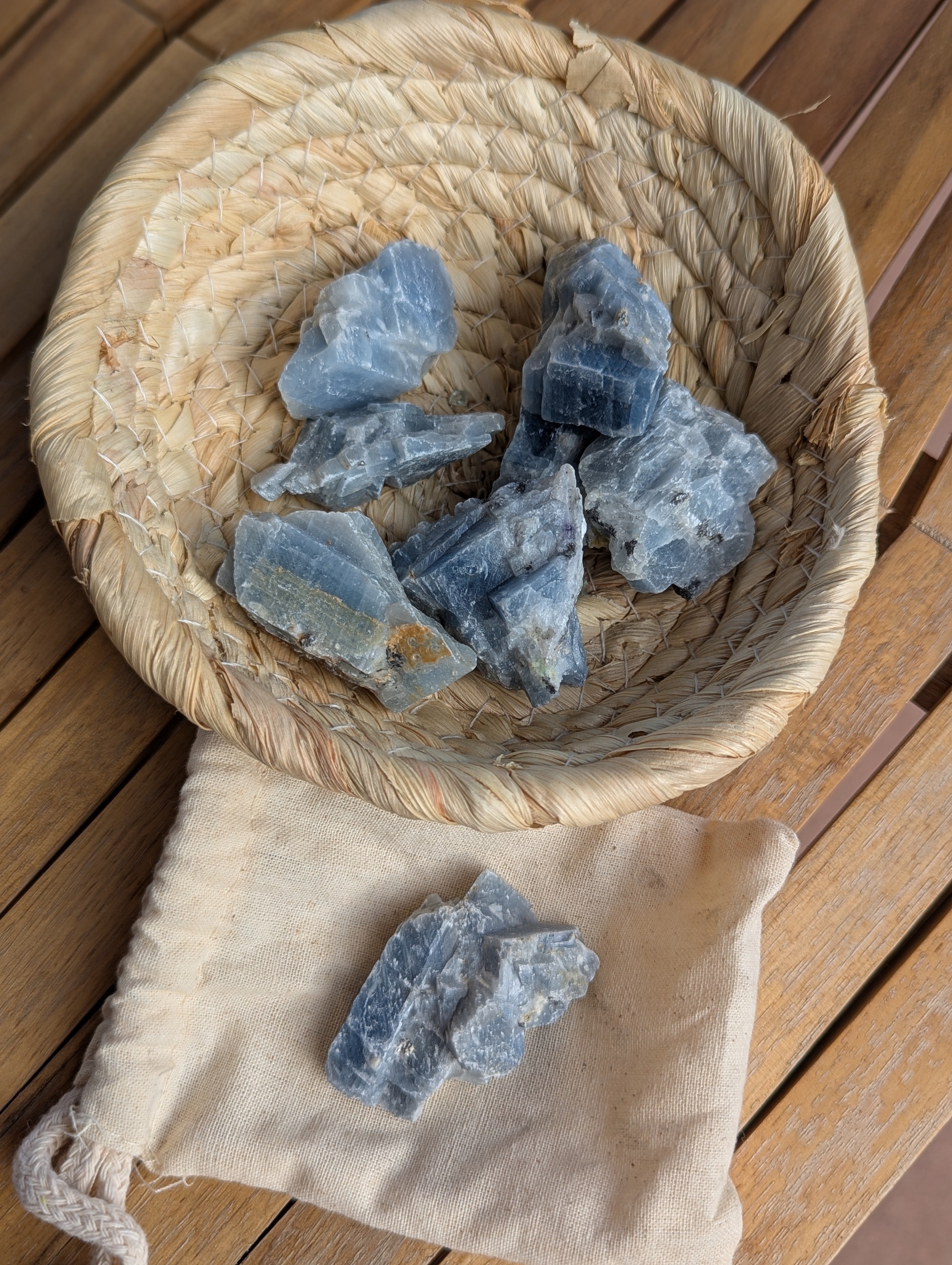 Blue Calcite Raw Stones 1-2 Inch - AA Grade