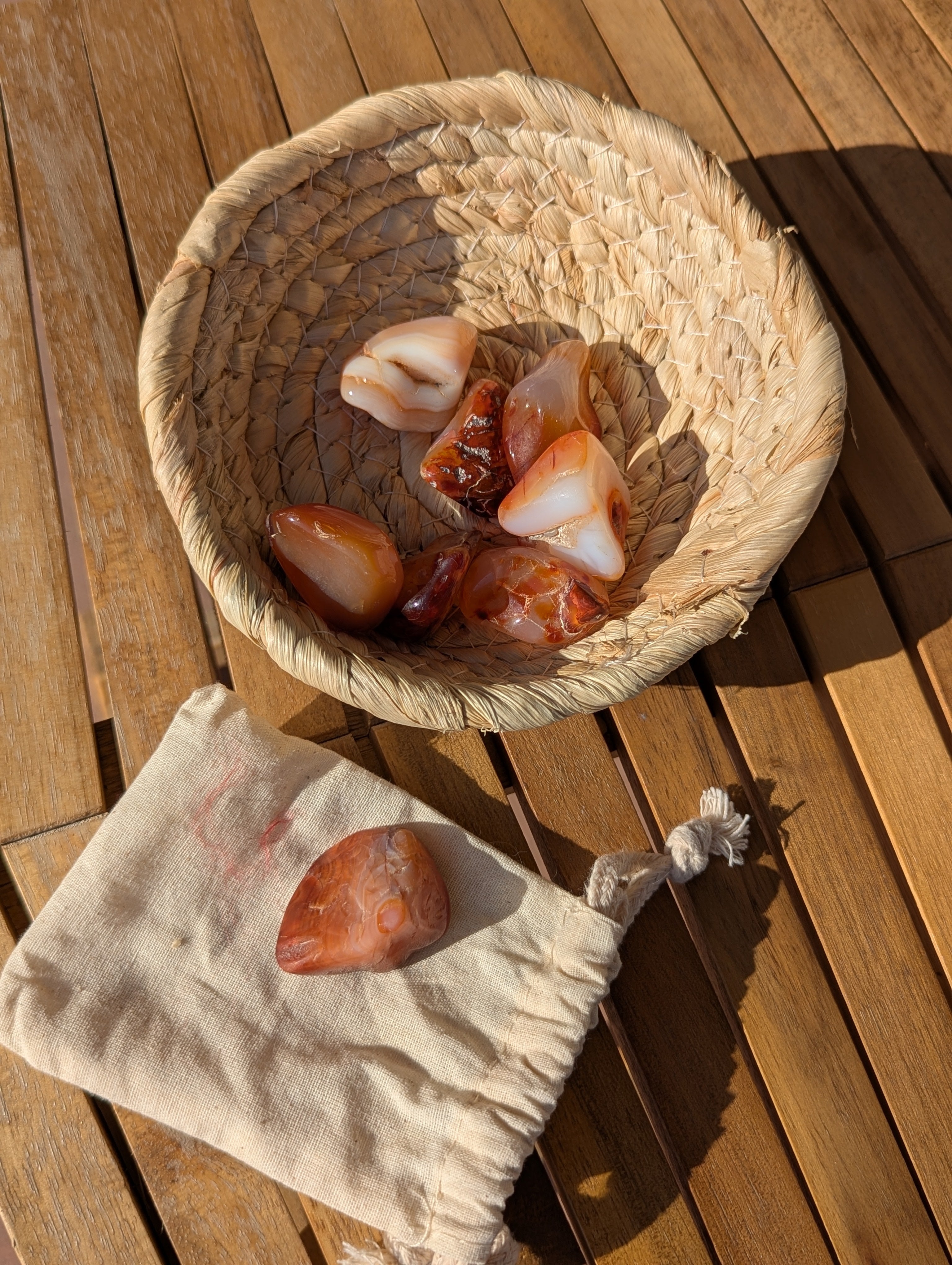 Carnelian Tumbled Stones 1-1.50 Inch - AA Grade