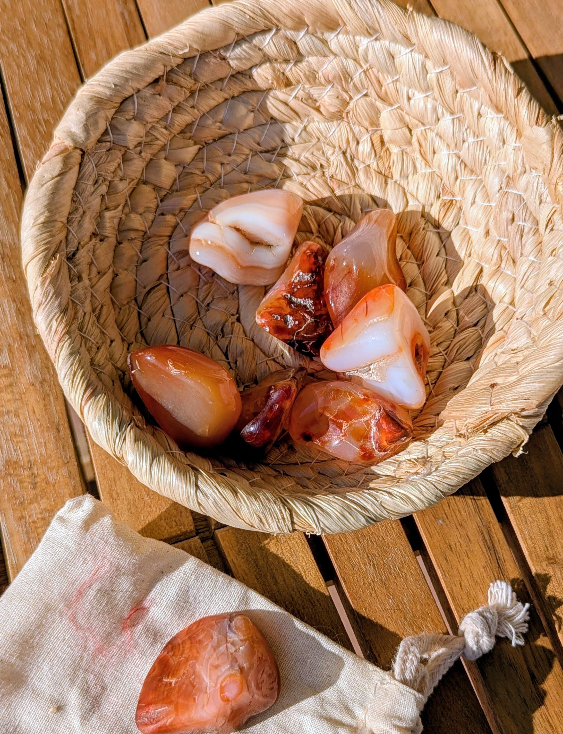 Carnelian Tumbled Stones 1-1.50 Inch - AA Grade