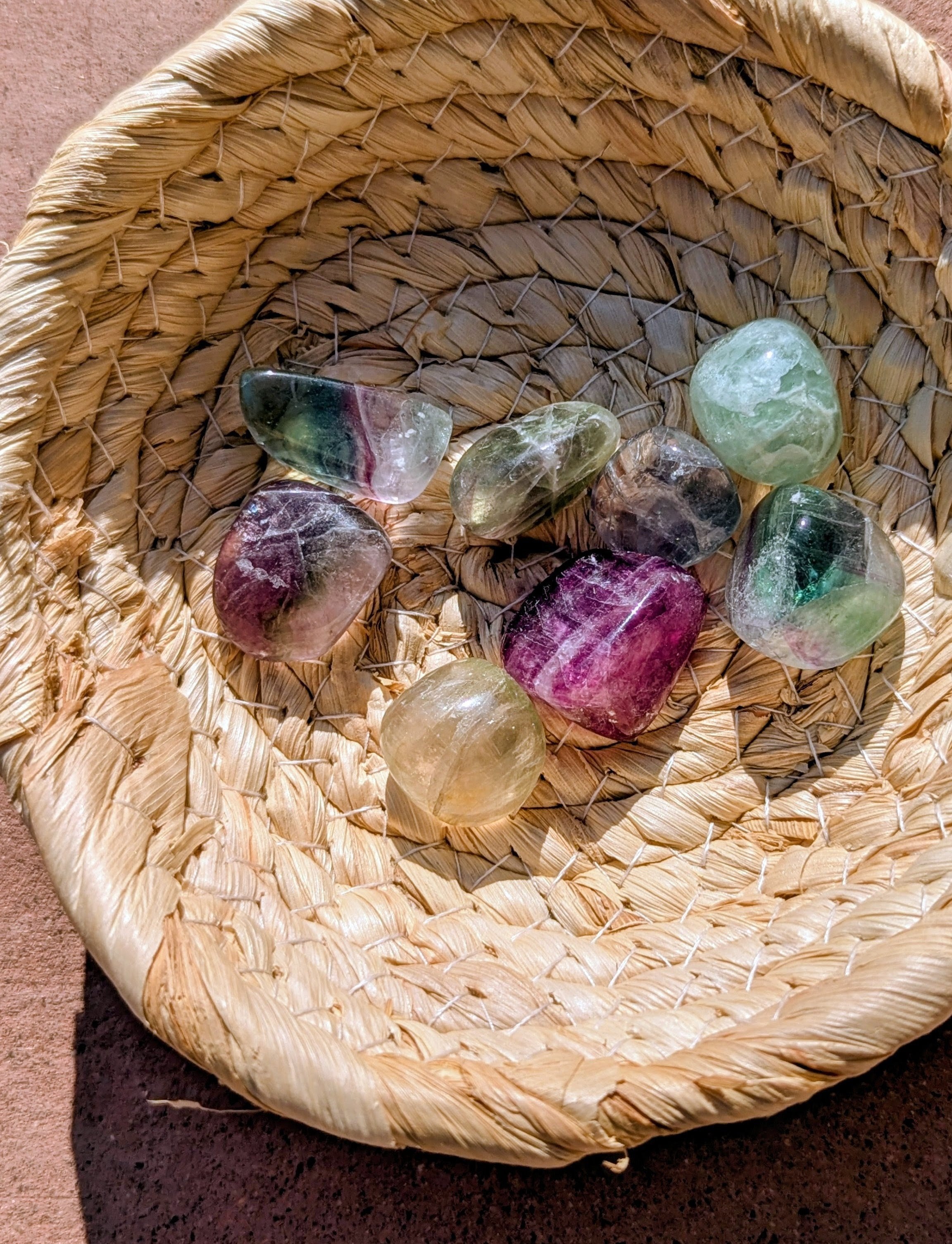 Fluorite Tumbled Stones 0.75-1.25 Inch - AA Grade