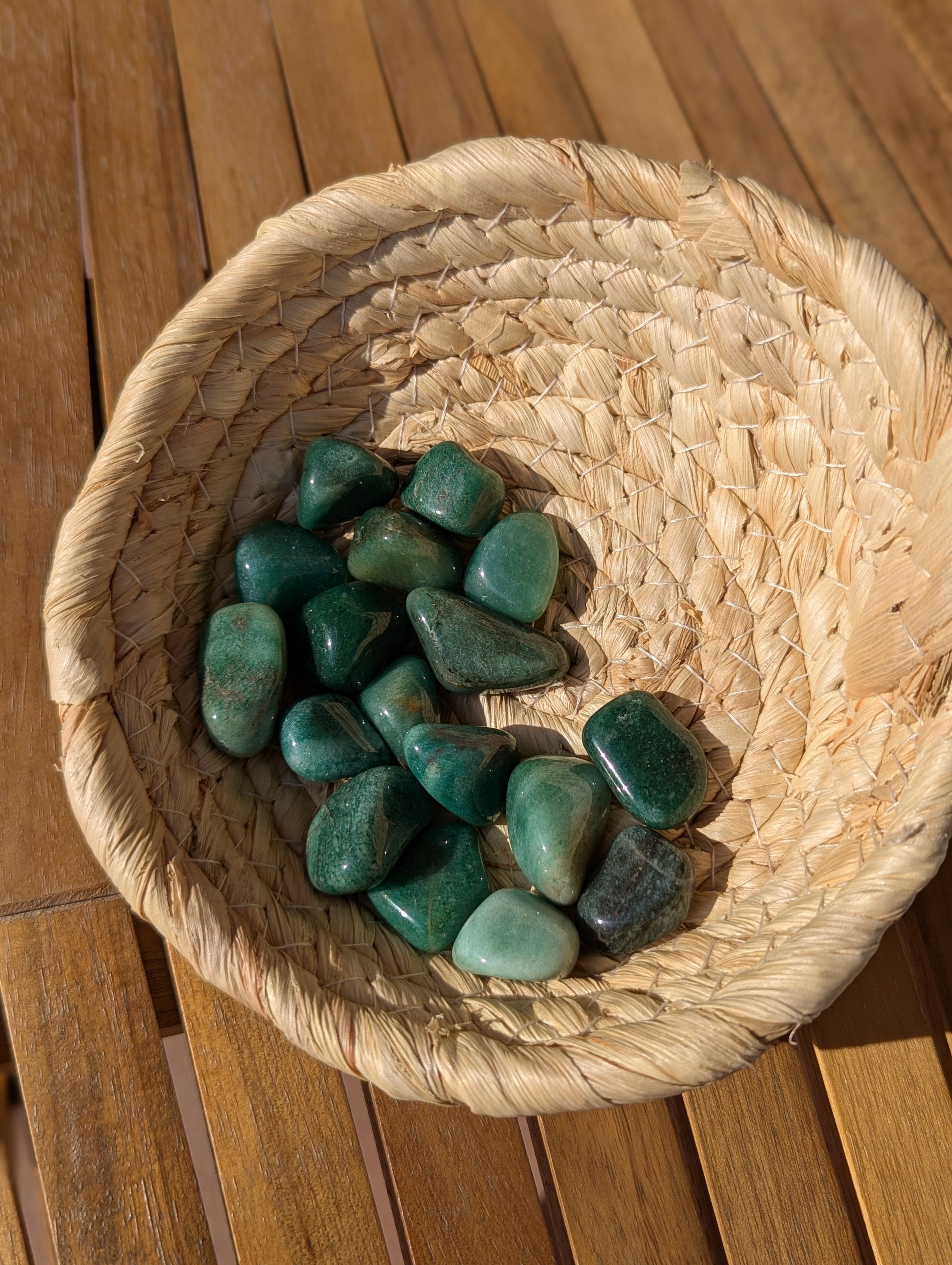 Green Aventurine Tumbled Stones 0.75-1.25 Inch - AA Grade