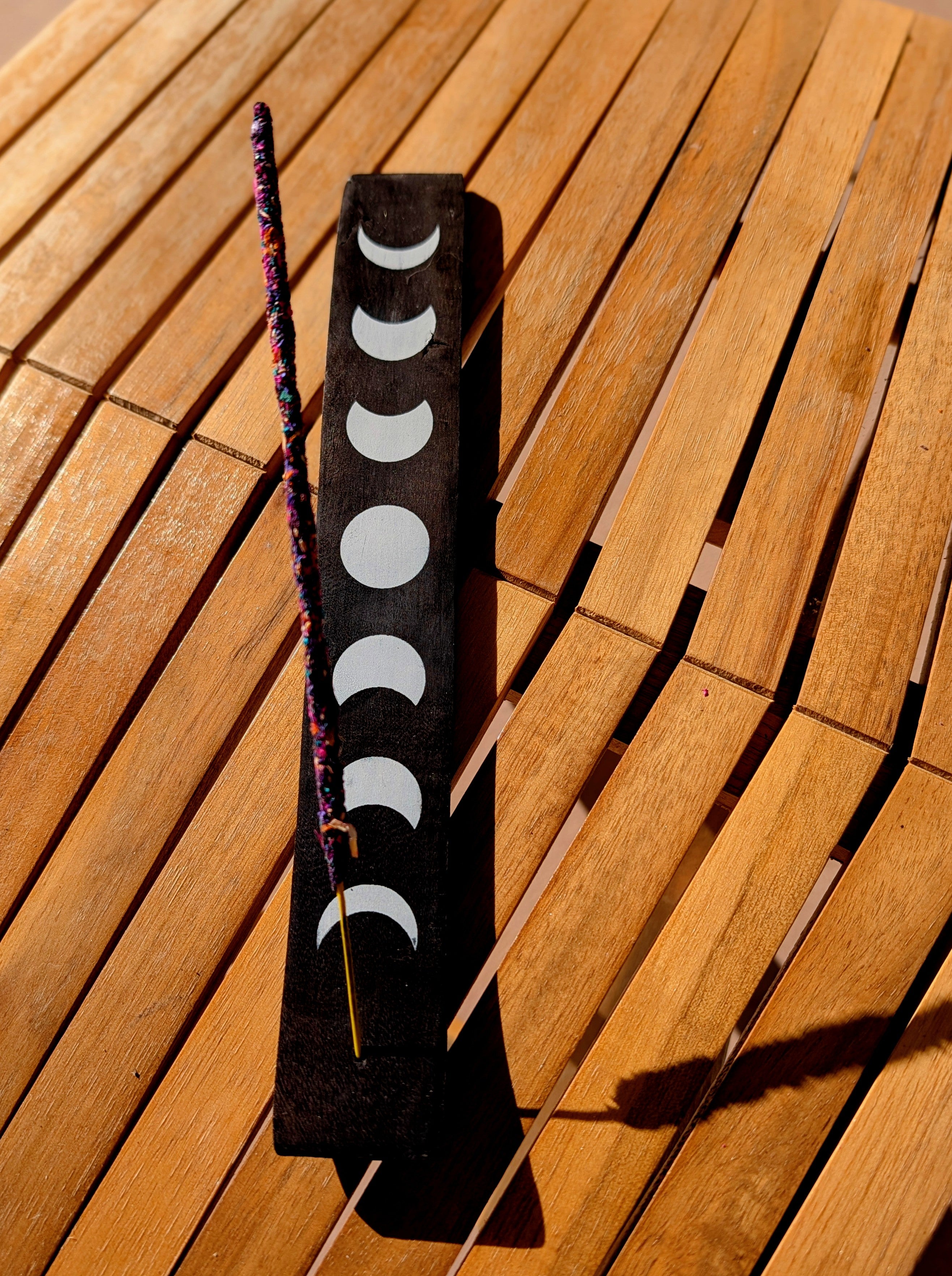Black Moon Phase Incense Holder