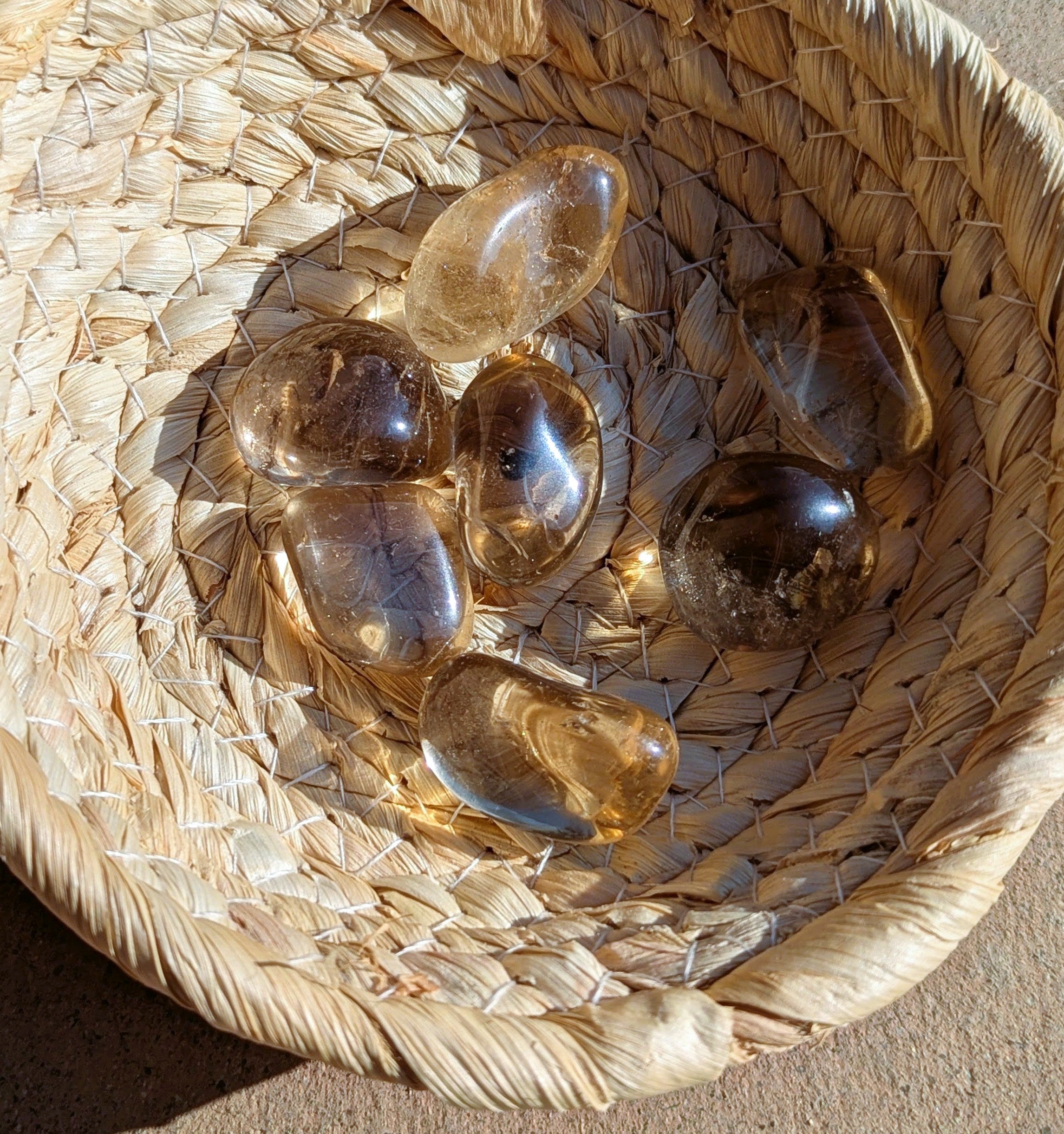 Natural Citrine Tumbled Stones 1-1.50 Inch - AAA Grade