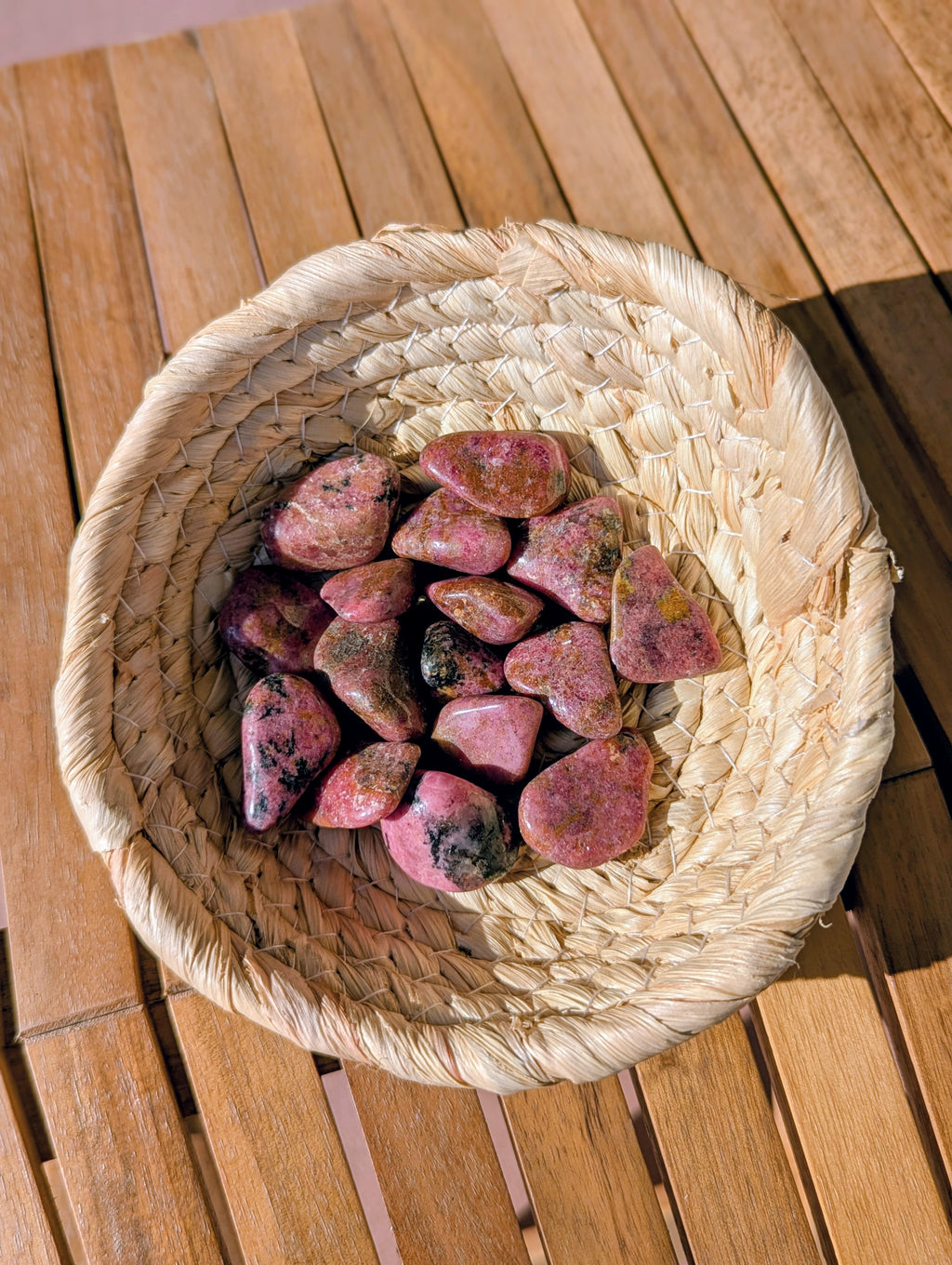 Rhodonite Tumbled Stones 0.75-1.50 Inch - AA Grade