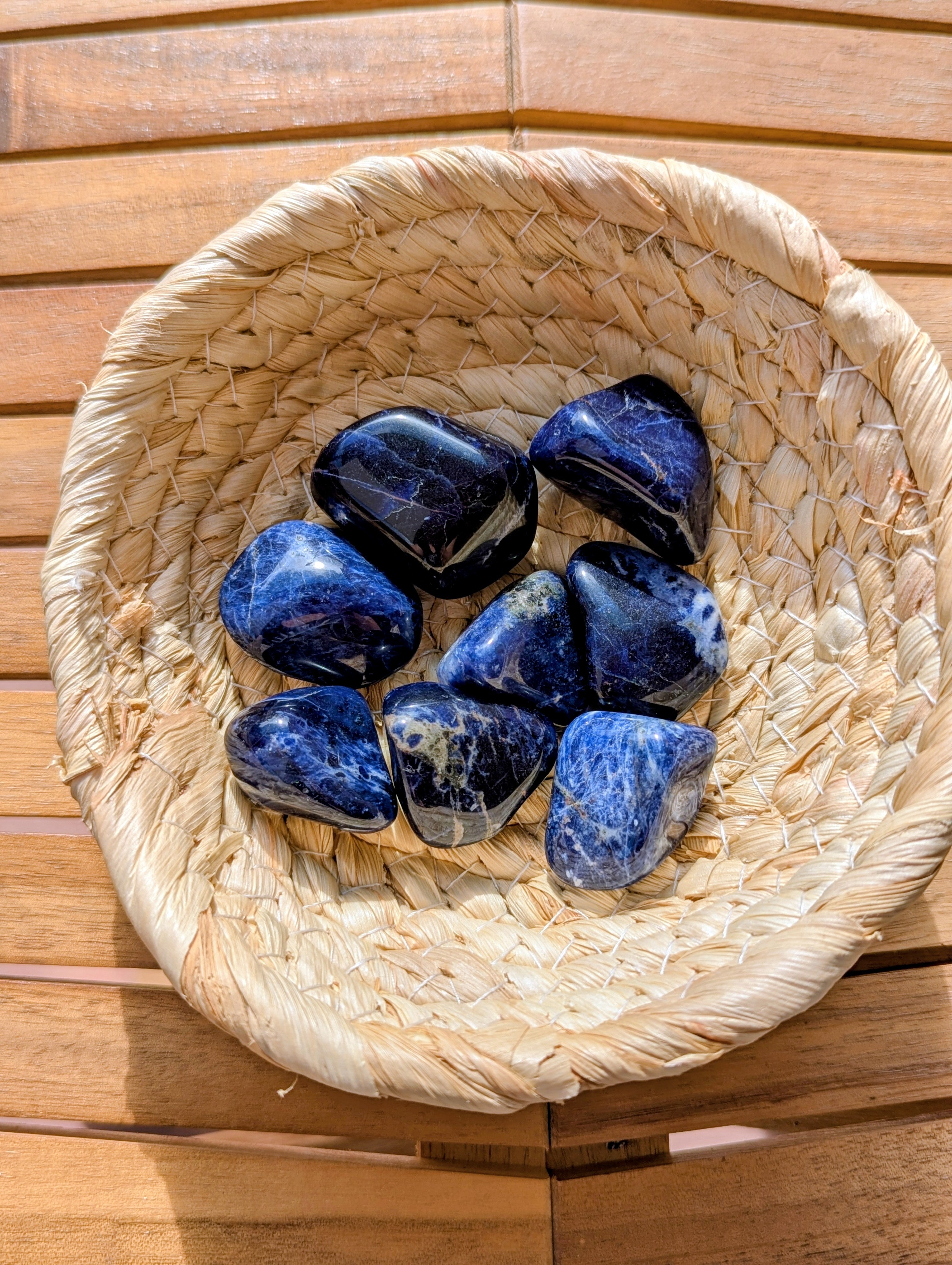 Sodalite Tumbled Stones 1-2 Inch - AA Grade