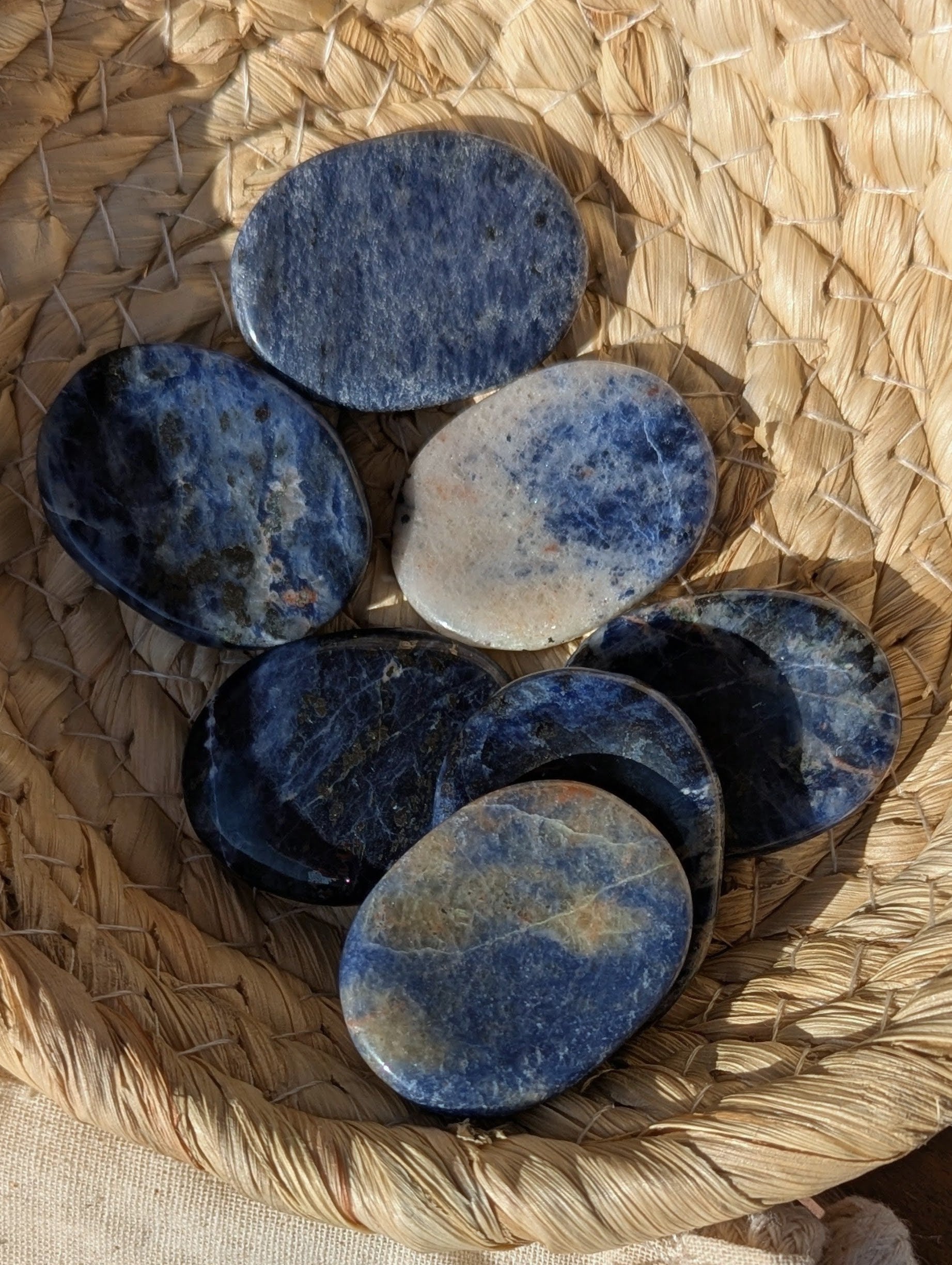 Blue Sodalite Worry Stones