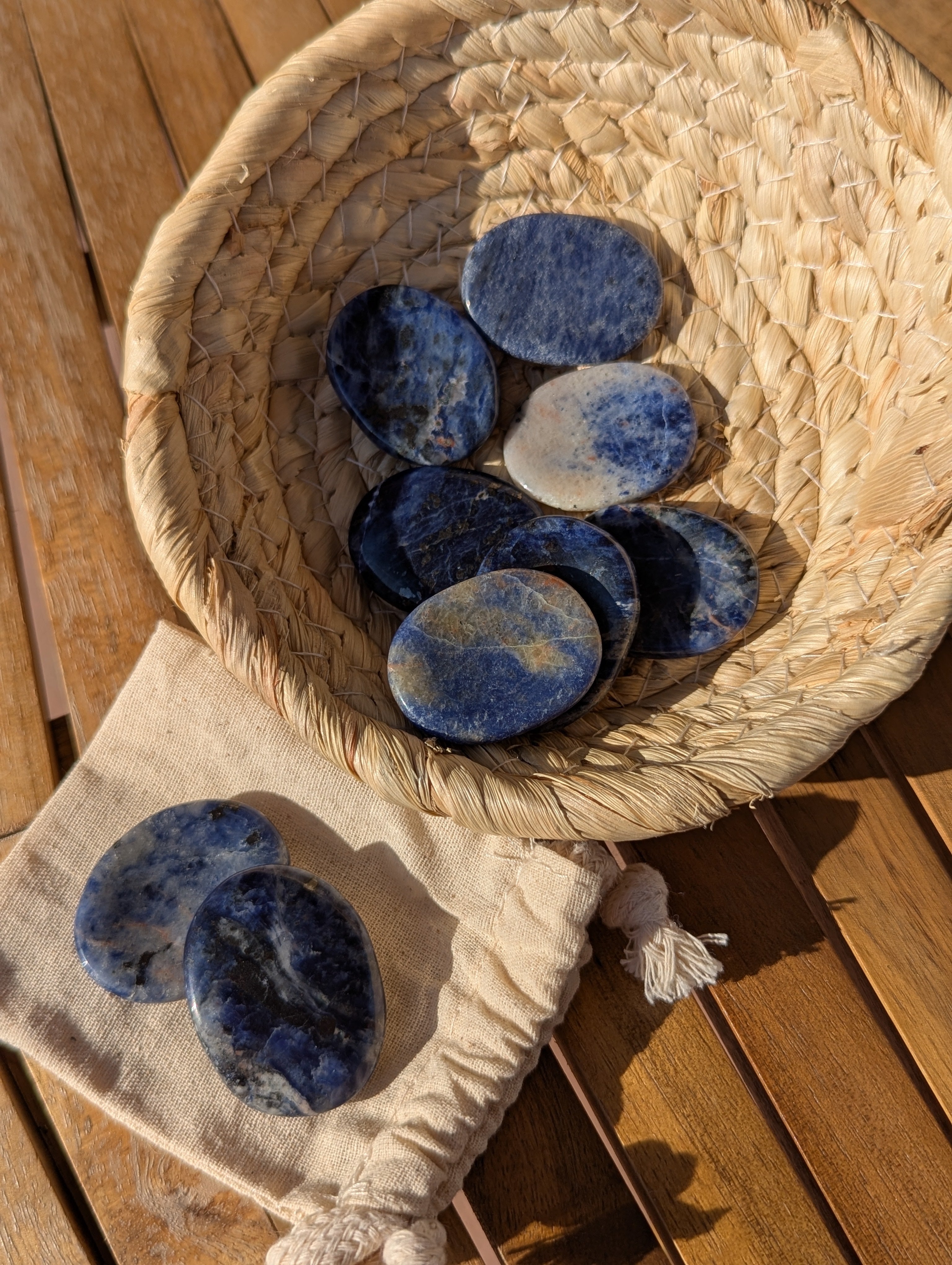 Blue Sodalite Worry Stones