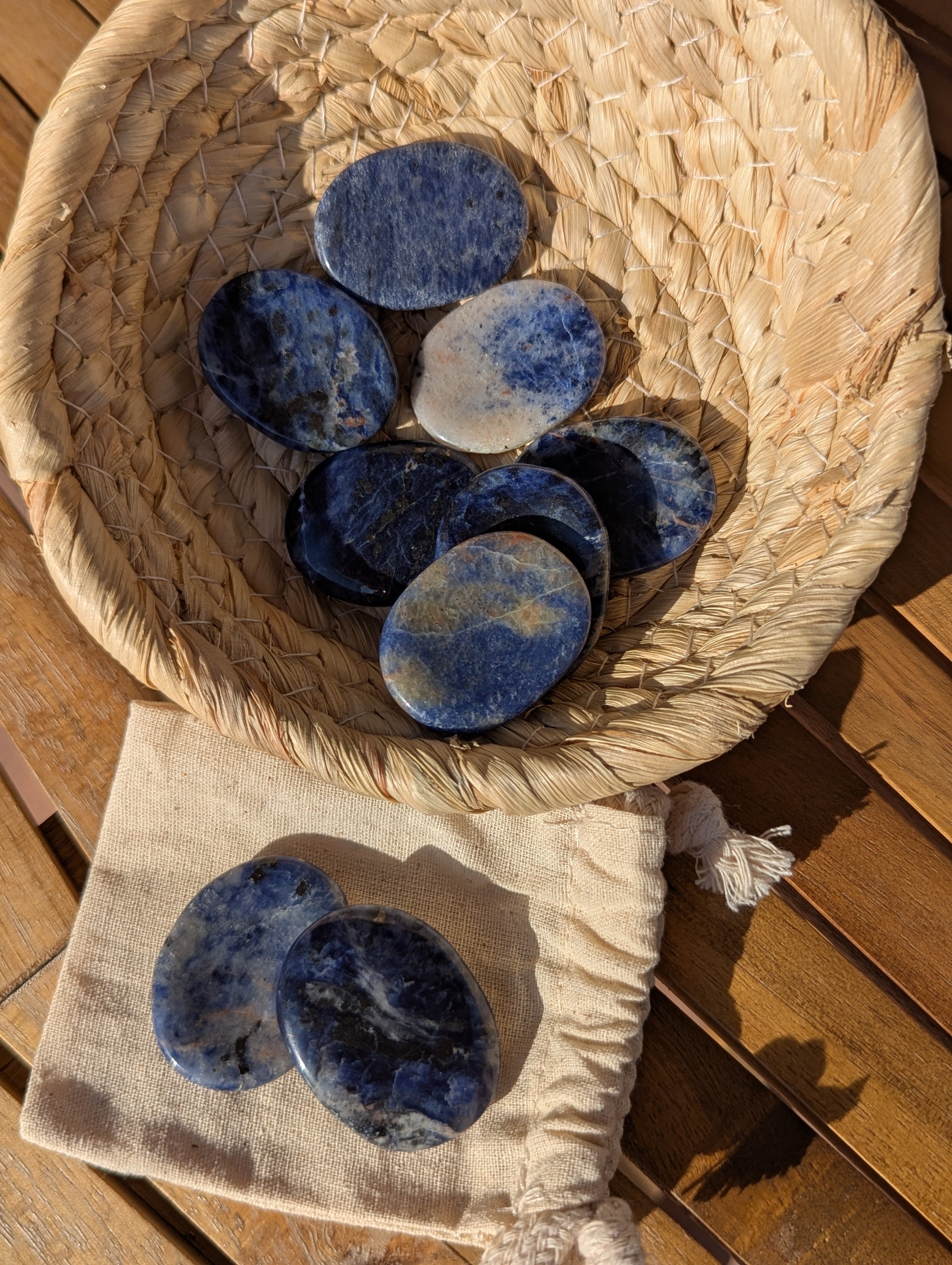 Blue Sodalite Worry Stones